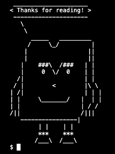 cowsay cheese example